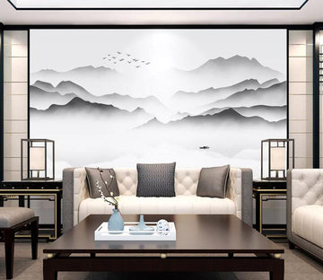 3D Foggy Forest WC98 Wall Murals Wallpaper AJ Wallpaper 2 