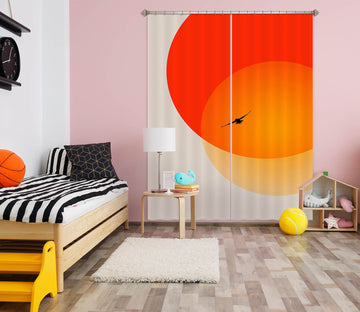 3D Sun Geese 1051 Boris Draschoff Curtain Curtains Drapes