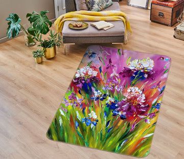 3D Flowers And Plants 1303 Skromova Marina Rug Non Slip Rug Mat