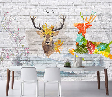 3D Daisy Deer WG105 Wall Murals