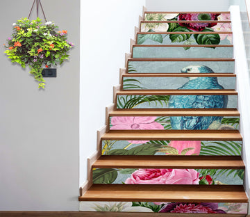 3D Parrot Flower Bush 11010 Andrea Haase Stair Risers