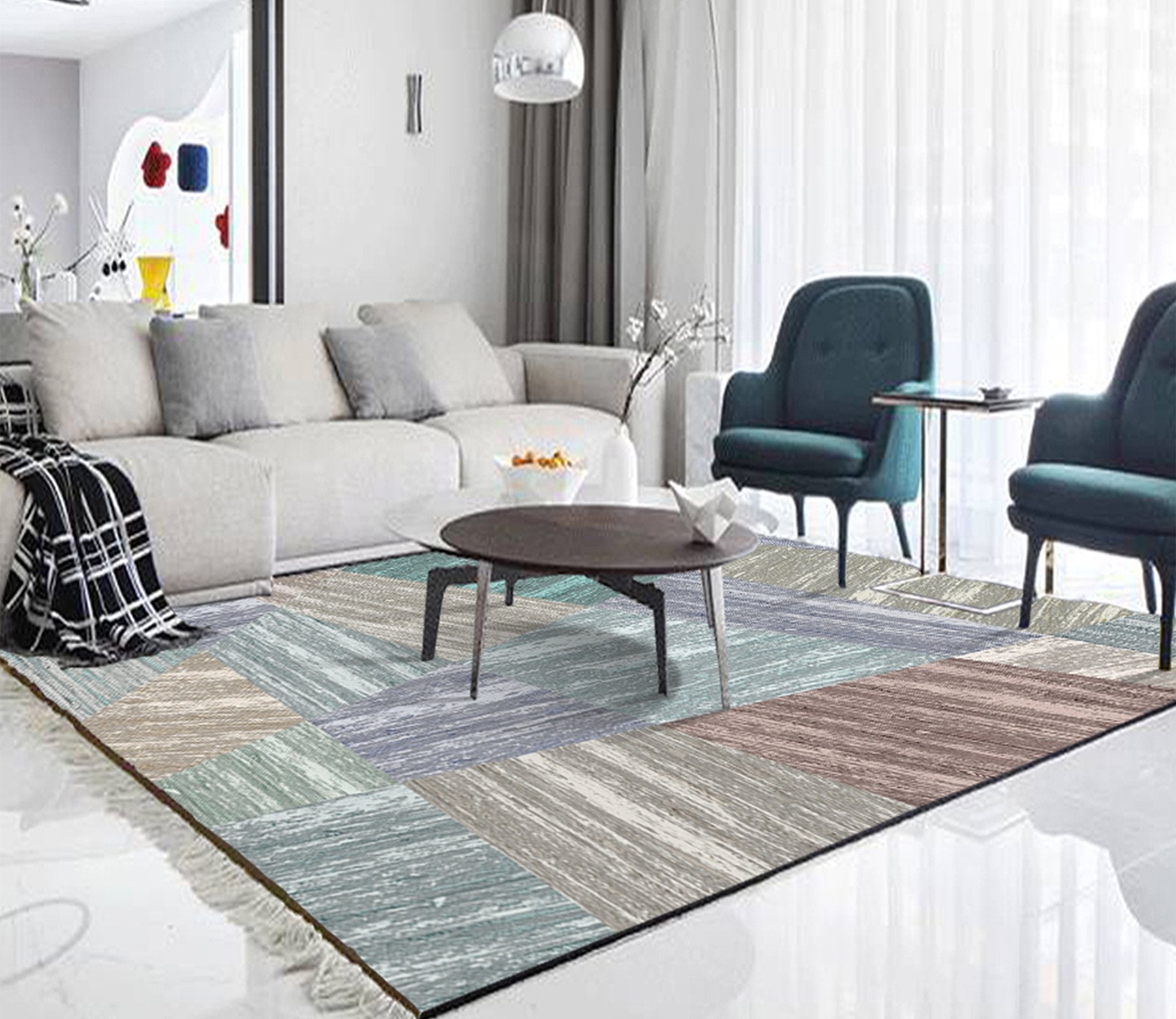 3D Color Geometry WG083 Non Slip Rug Mat Mat AJ Creativity Home 