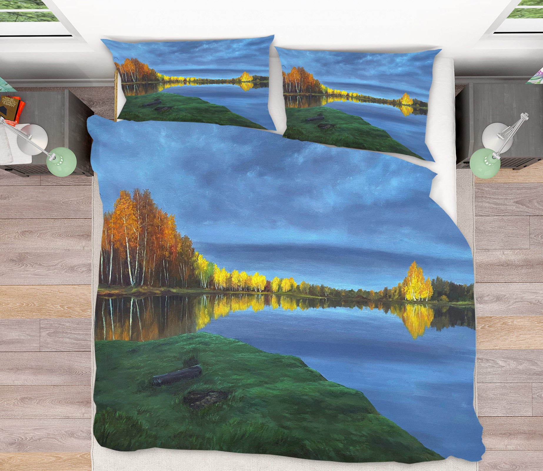 3D Lakeside Meadow 9785 Marina Zotova Bedding Bed Pillowcases Quilt