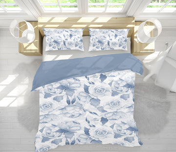 3D Blue Peony 082 Uta Naumann Bedding Bed Pillowcases Quilt