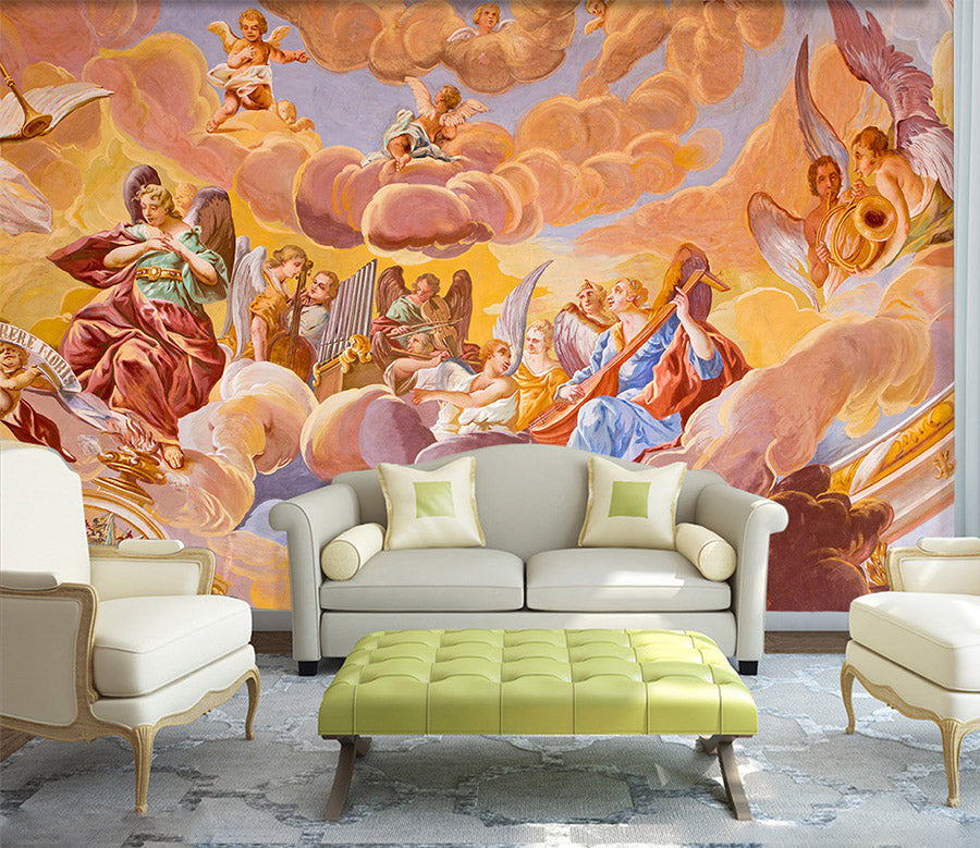 3D Angel Party 1538 Wall Murals