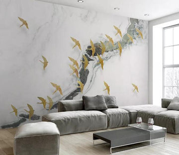 3D Golden Bird 233 Wall Murals Wallpaper AJ Wallpaper 2 