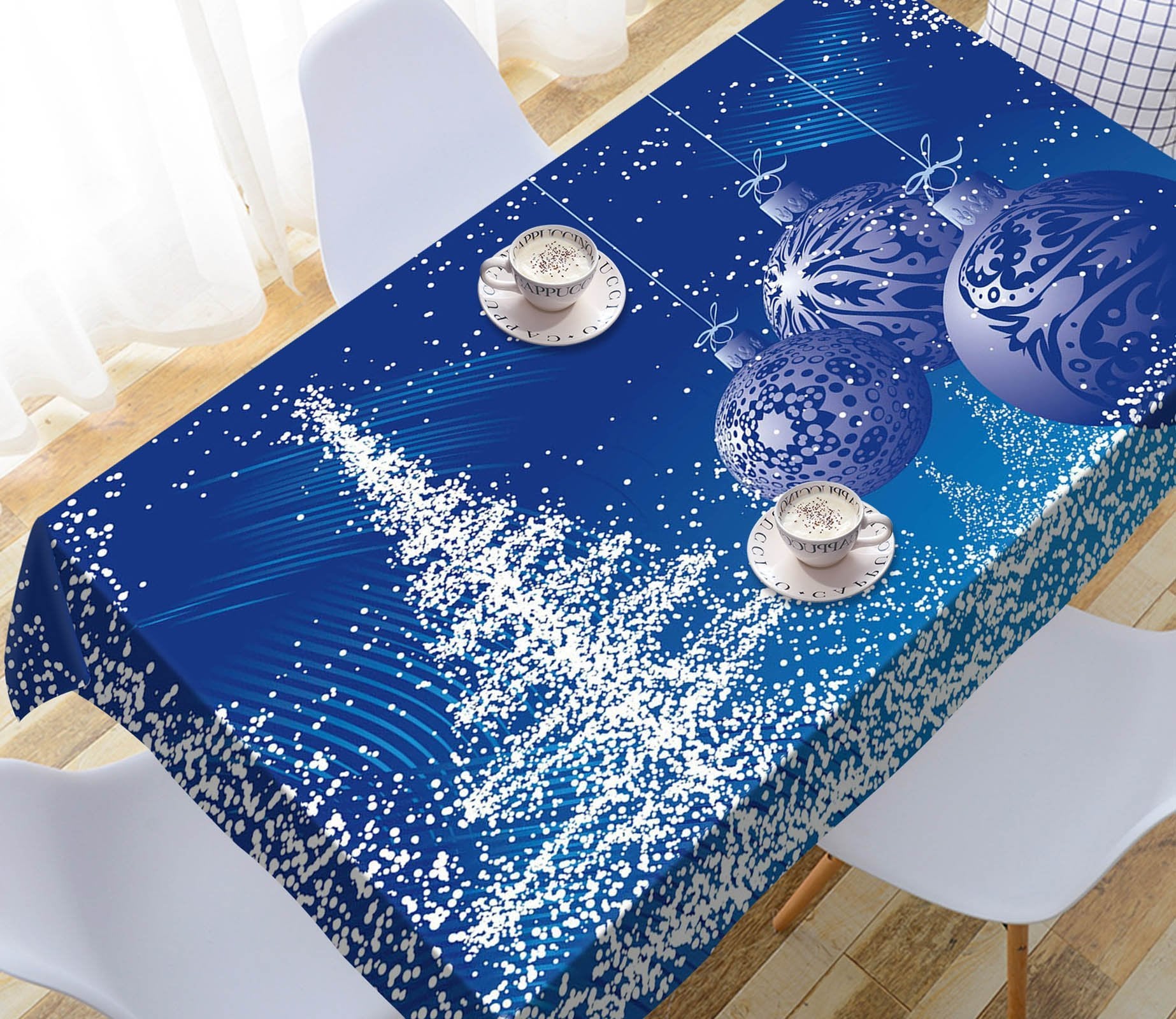 3D Magic Snow Christmas 24 Tablecloths Tablecloths AJ Creativity Home 