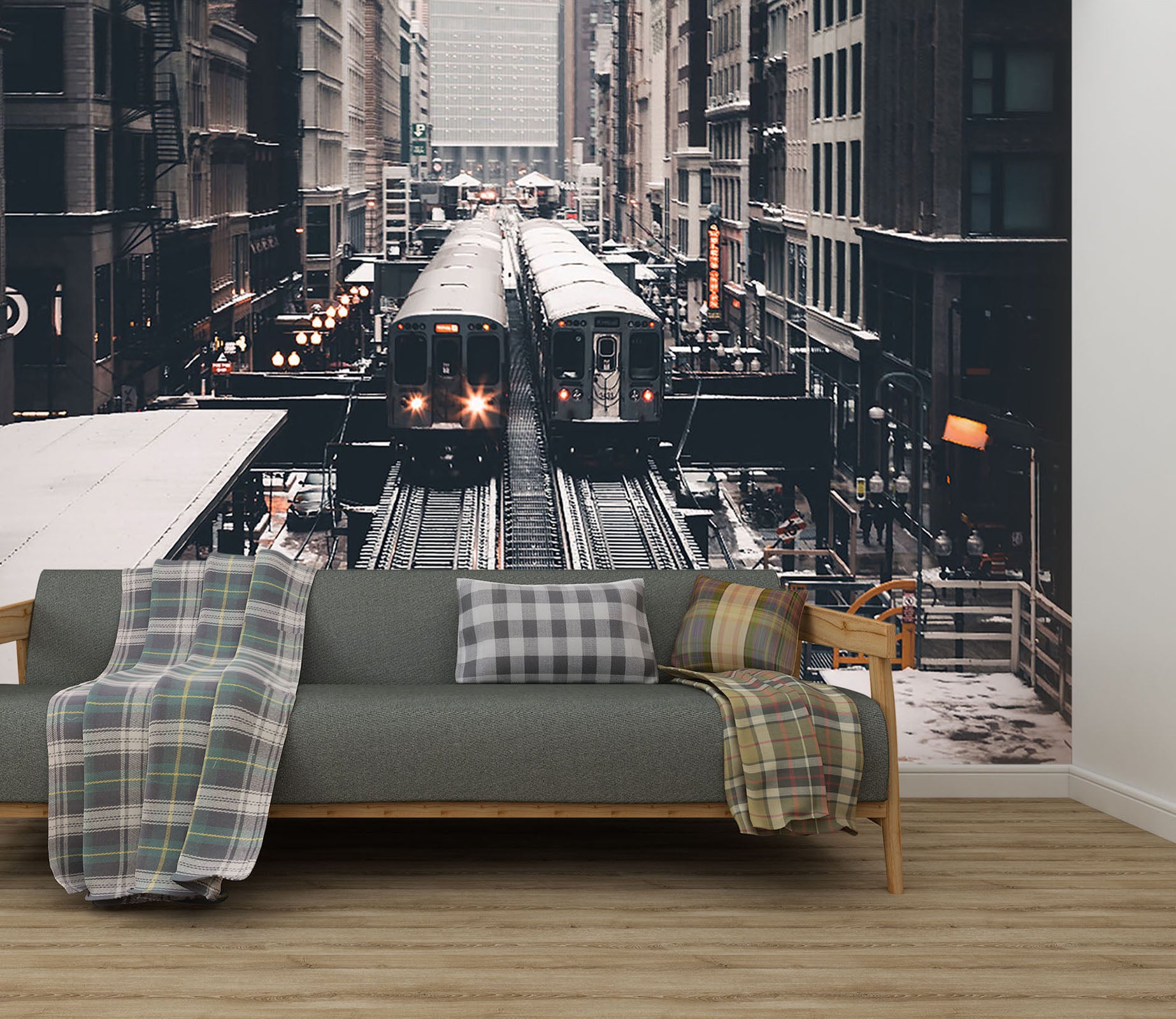 3D City Subway 282 Vehicle Wall Murals