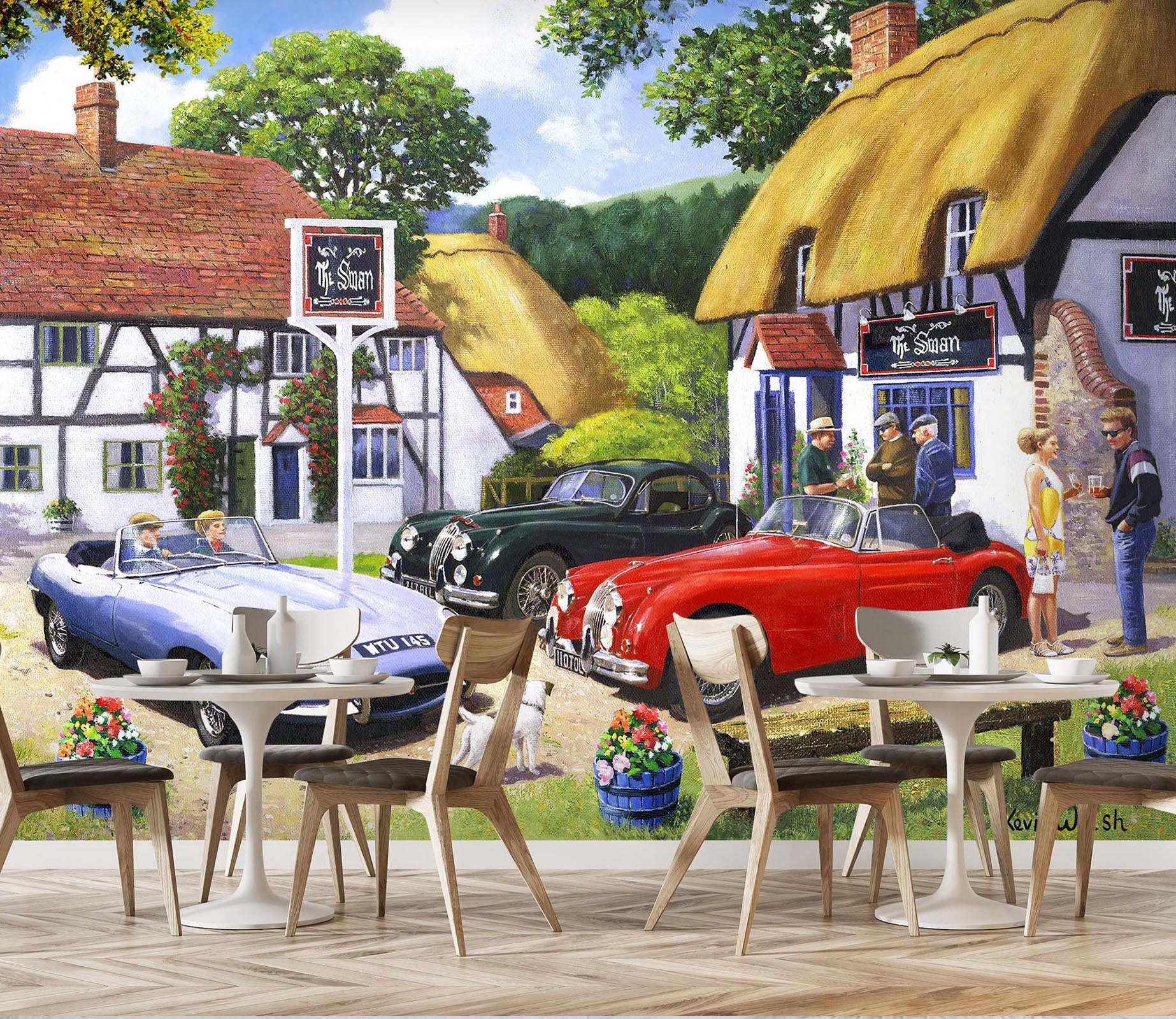 3D House Car 114 Kevin Walsh Wall Mural Wall Murals