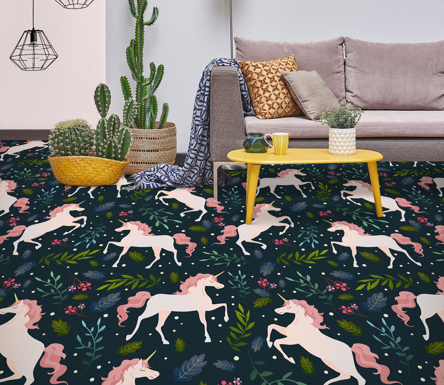 3D Graceful Unicorns 1246 Floor Mural  Wallpaper Murals Self-Adhesive Removable Print Epoxy