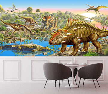 3D Dinosaur World 1402 Adrian Chesterman Wall Mural Wall Murals