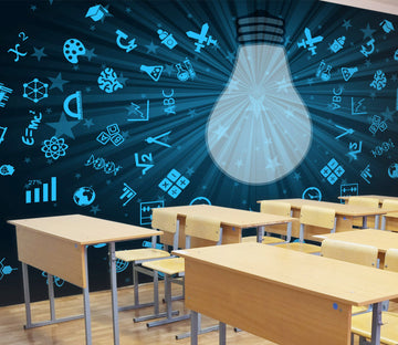 3D Icon Light Bulb 160 Wall Murals