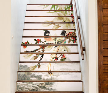 3D Landscape And Branches 581 Stair Risers