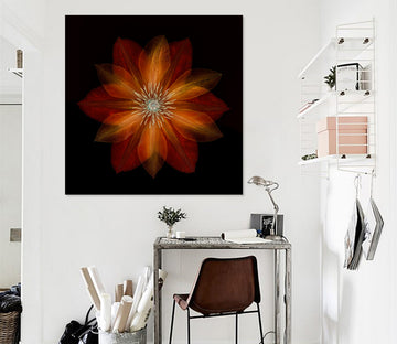 3D Fire Red Flower 025 Assaf Frank Wall Sticker