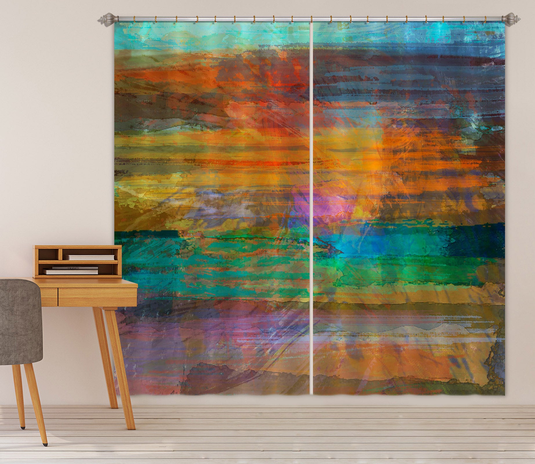 3D Blue Sky 236 Michael Tienhaara Curtain Curtains Drapes