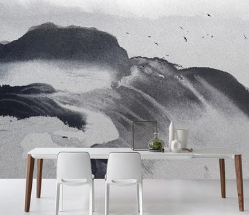 3D Black Mountain WC1147 Wall Murals