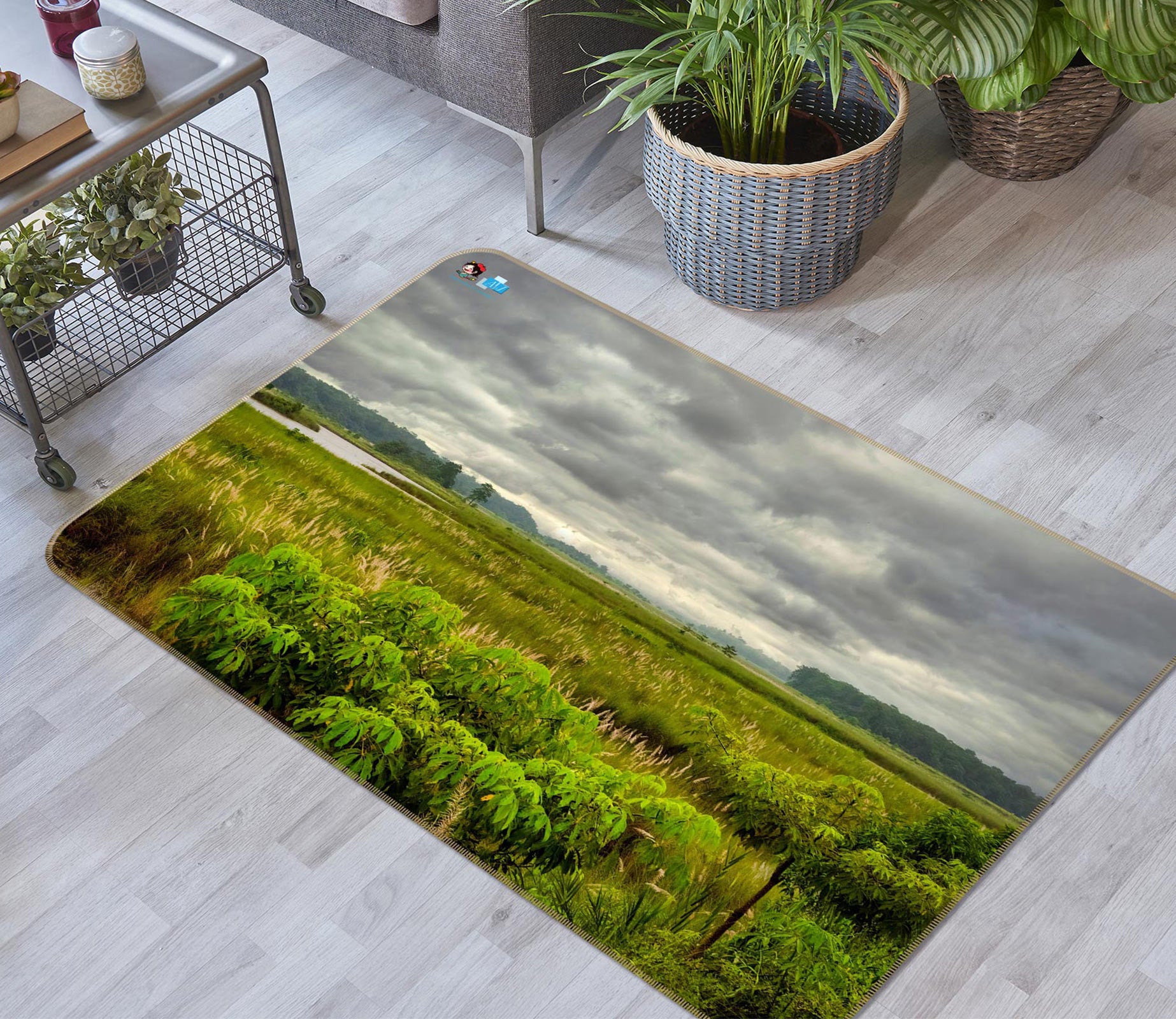 3D Field Lawn 5140 Beth Sheridan Rug Non Slip Rug Mat