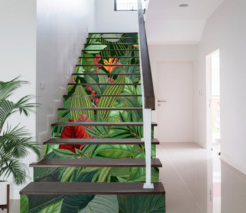 3D Tropical Flower 396 Andrea Haase Stair Risers