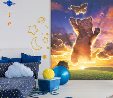 3D Happy Cat 1423 Wall Murals Exclusive Designer Vincent Wallpaper AJ Wallpaper 