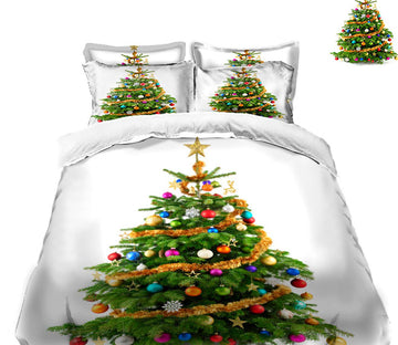3D Christmas Tree 31183 Christmas Quilt Duvet Cover Xmas Bed Pillowcases