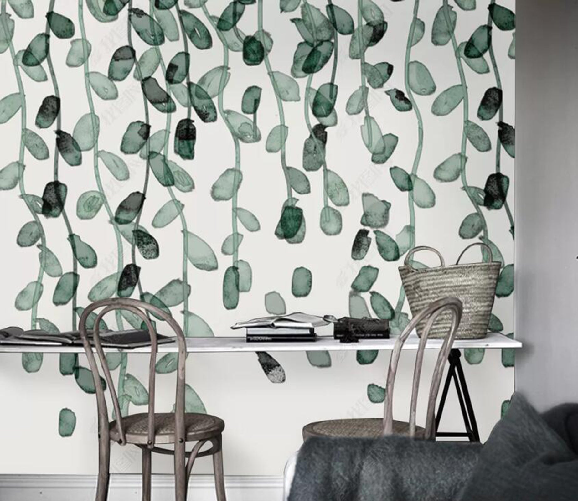 3D Cute Leaves WC17 Wall Murals Wallpaper AJ Wallpaper 2 