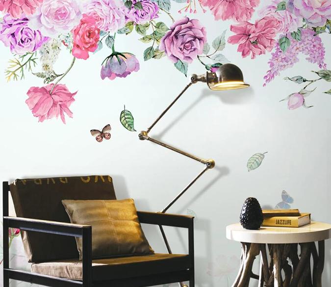 3D Pink Flowers 417 Wall Murals Wallpaper AJ Wallpaper 2 