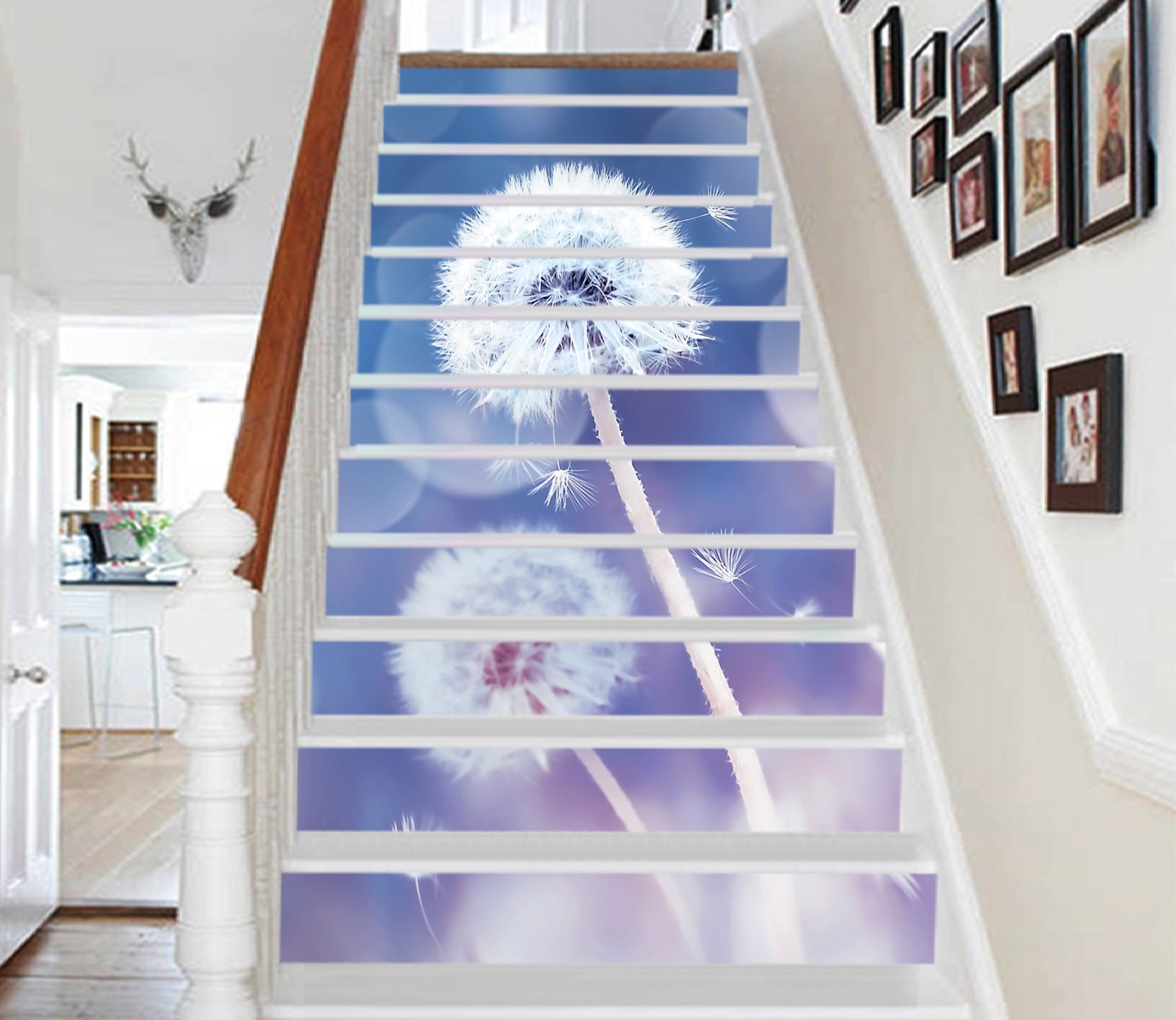 3D Dandelion 3520 Stair Risers Wallpaper AJ Wallpaper 