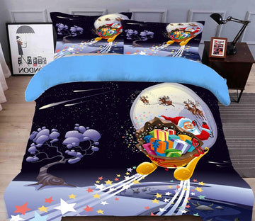 3D Santa Gift 31249 Christmas Quilt Duvet Cover Xmas Bed Pillowcases