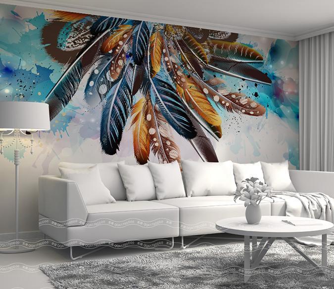 3D Feather 156 Wall Murals Wallpaper AJ Wallpaper 2 