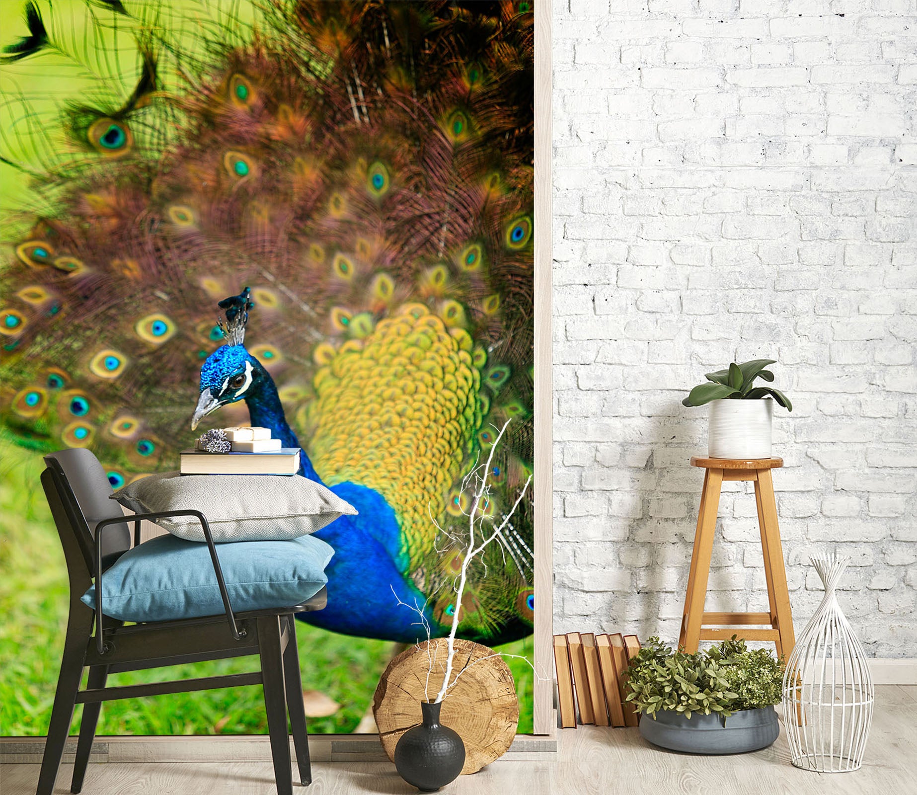 3D Peacock 62099 Kathy Barefield Wall Mural Wall Murals