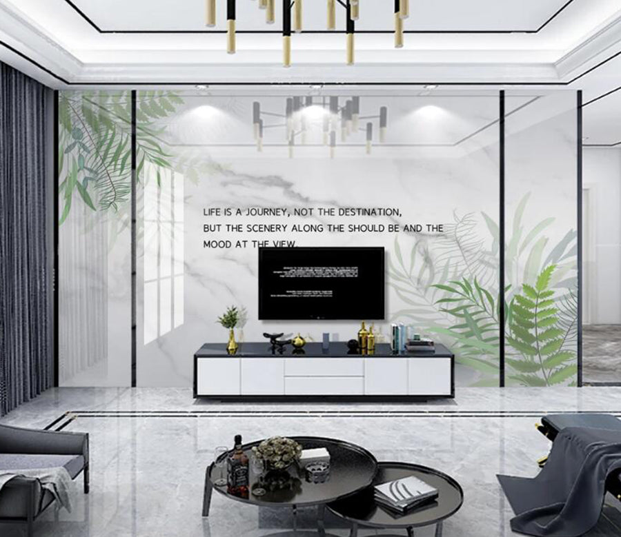 3D Verdant Green Leaves 291 Wall Murals