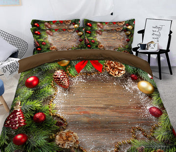 3D Branch Circle 31190 Christmas Quilt Duvet Cover Xmas Bed Pillowcases