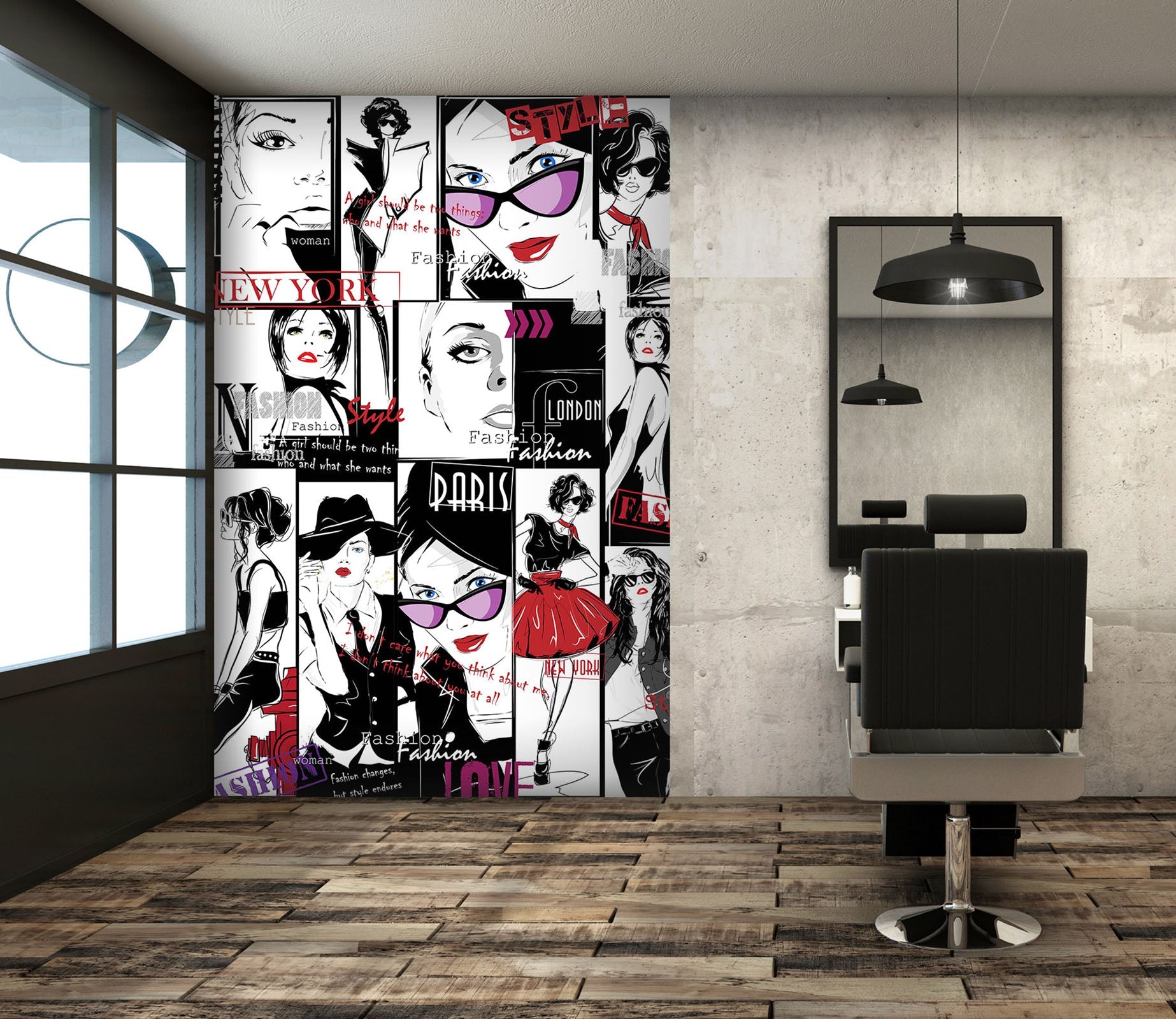 3D Suit Red Lips Girl 100 Wall Murals Wallpaper AJ Wallpaper 