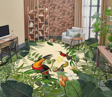 3D Jungle Bird 104136 Andrea Haase Floor Mural  Wallpaper Murals Self-Adhesive Removable Print Epoxy