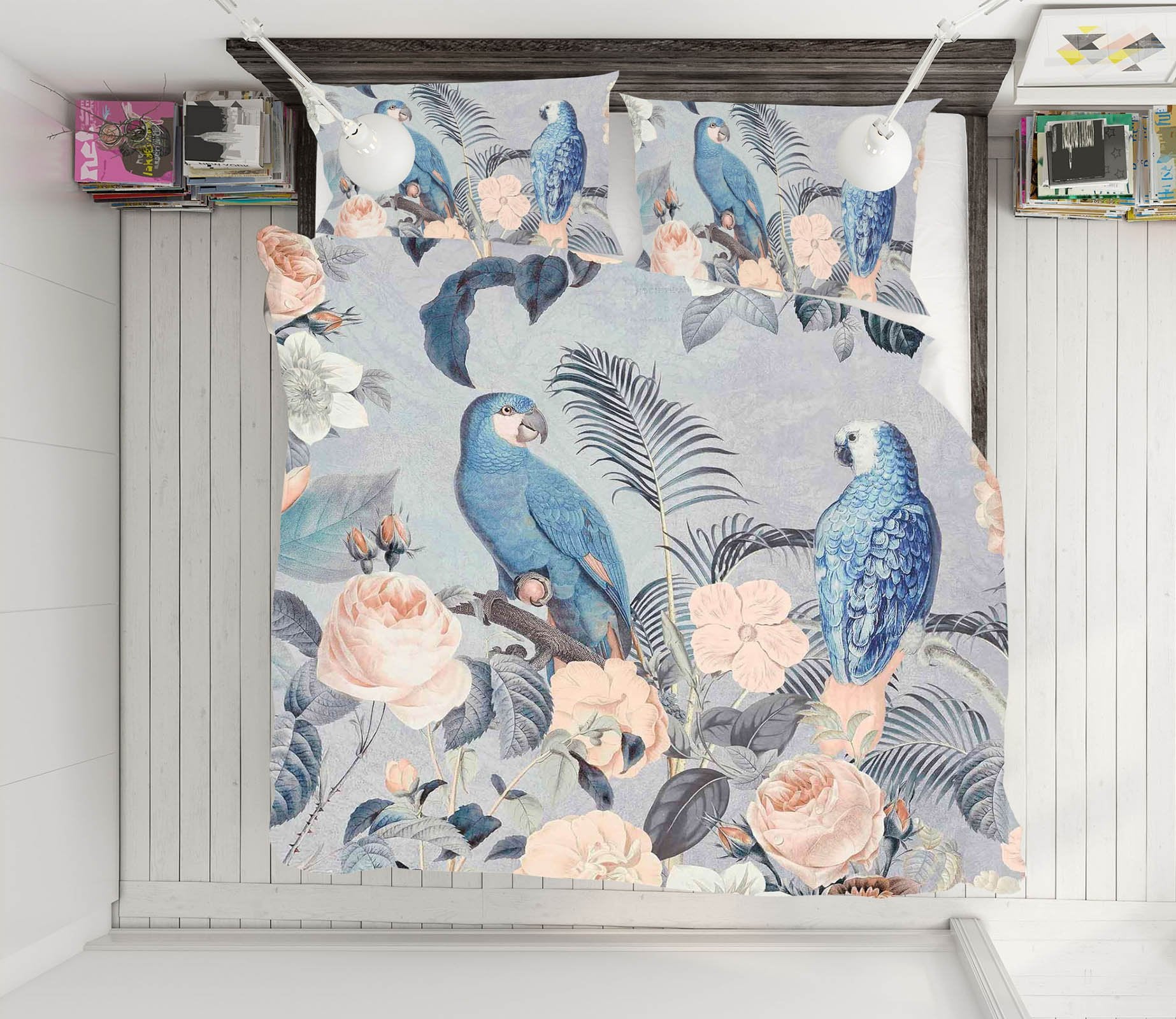 3D Bird Family 2129 Andrea haase Bedding Bed Pillowcases Quilt Quiet Covers AJ Creativity Home 