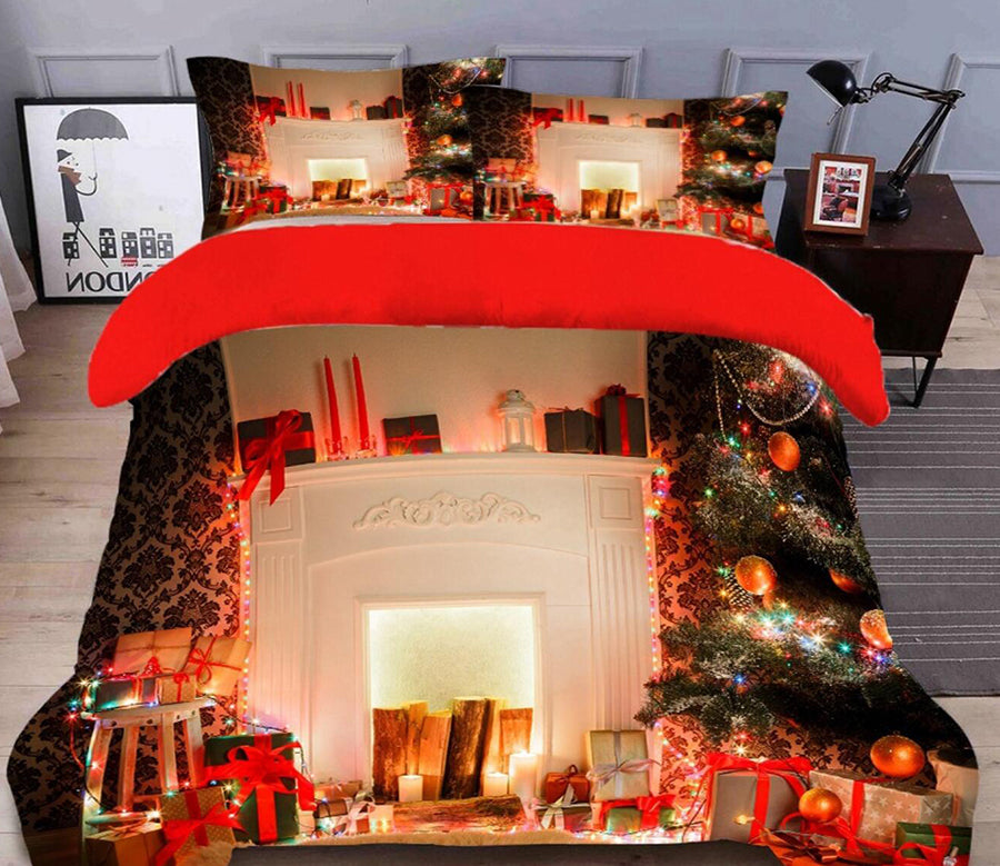 3D Gift 31207 Christmas Quilt Duvet Cover Xmas Bed Pillowcases