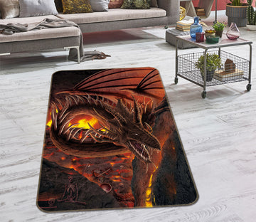 3D HellFire Dragon 1041 Vincent Hie Rug Non Slip Rug Mat