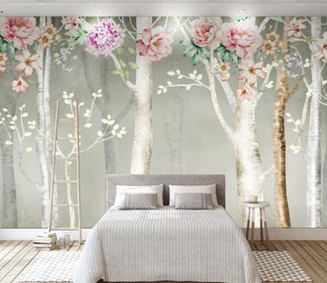 3D Forest Peony WC1524 Wall Murals