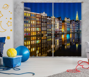 3D Night City 042 Marco Carmassi Curtain Curtains Drapes