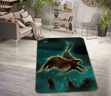 3D Eagle Galaxy 1034 Vincent Hie Rug Non Slip Rug Mat