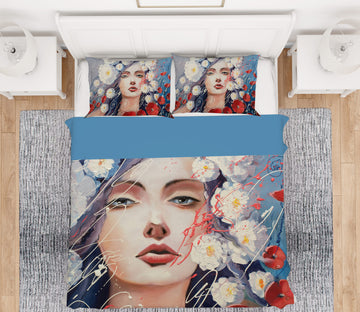 3D Oil Painting Flower 024 Bed Pillowcases Quilt