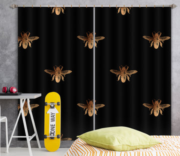 3D Golden Firefly 139 Uta Naumann Curtain Curtains Drapes