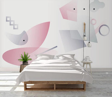 3D Three-color Elegant Geometry 1057 Wall Murals