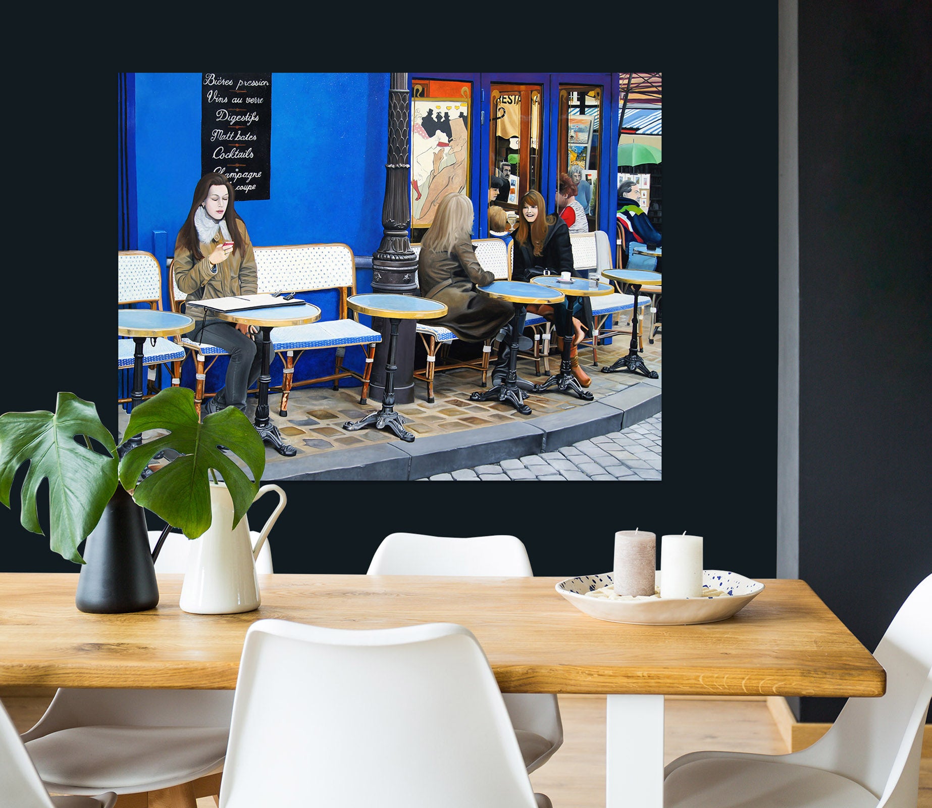 3D Street Side Tables Chairs 110108 Matthew Holden Bates Wall Sticker