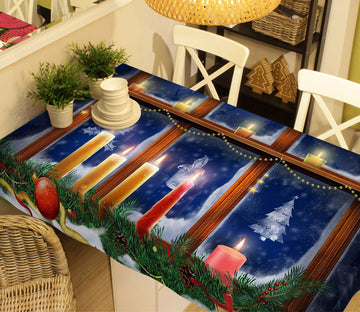 3D Window Candlelight 14 Tablecloths Tablecloths AJ Creativity Home 