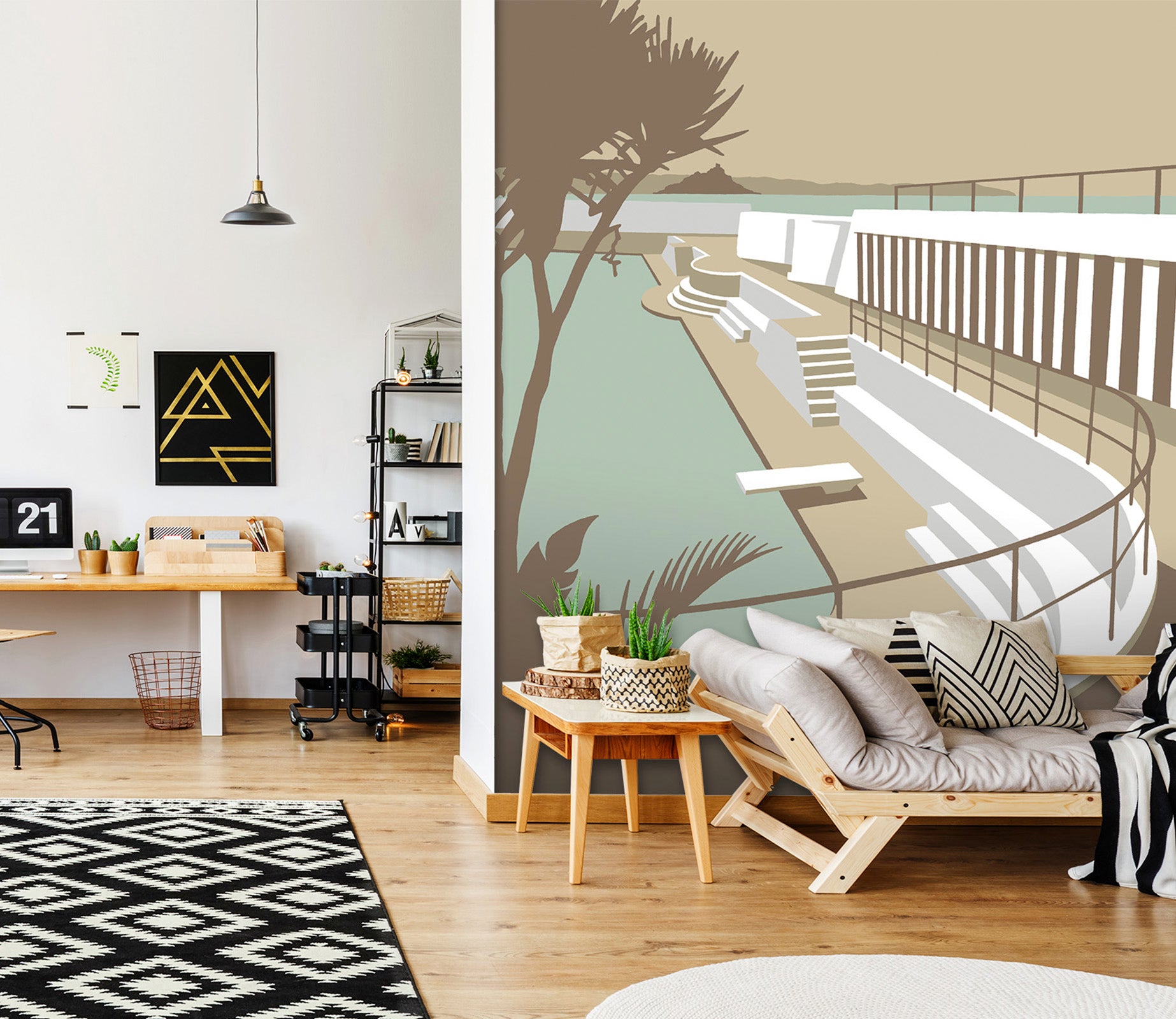 3D Penzance Pool 1036 Steve Read Wall Mural Wall Murals