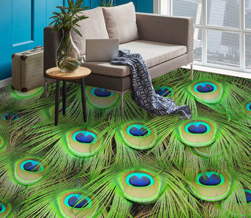 3D Peacock Feathers 392 Floor Mural  Wallpaper Murals Rug & Mat Print Epoxy waterproof bath floor