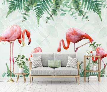 3D Pink Full-bodied Flamingos 2110 Wall Murals