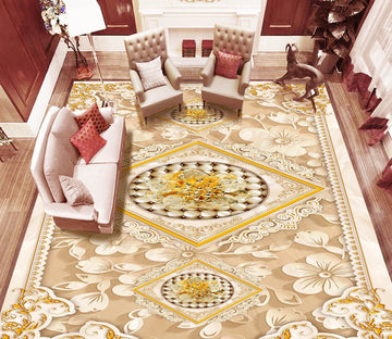 3D Yellow Pattern WG045 Floor Mural Wallpaper AJ Wallpaper 2 