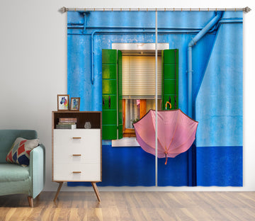 3D Pink Umbrella 101 Marco Carmassi Curtain Curtains Drapes